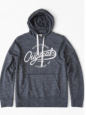 Jack & Jones Originals Hoodie Kapuzenpullover dunkelgrau gemustert Größe M