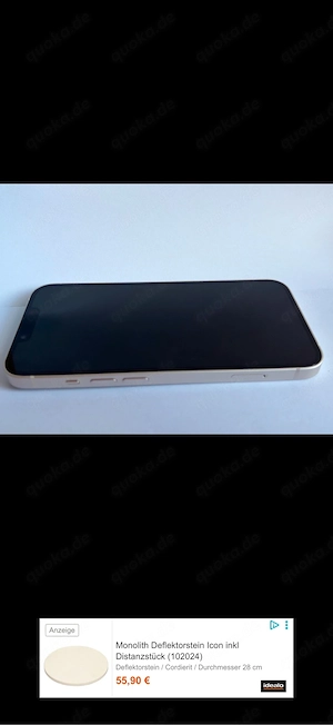    iPhone 13 128 GB Starlight   Erneuert   100 % Akku   OVP & Zubehör Bild 4