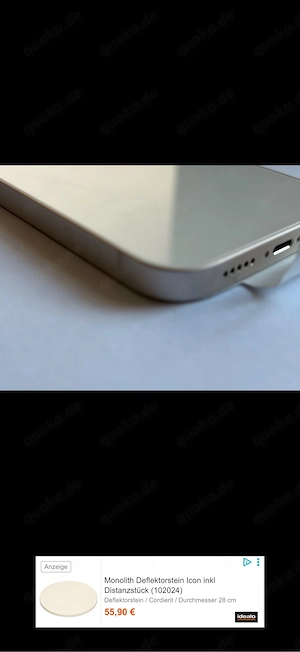    iPhone 13 128 GB Starlight   Erneuert   100 % Akku   OVP & Zubehör Bild 3