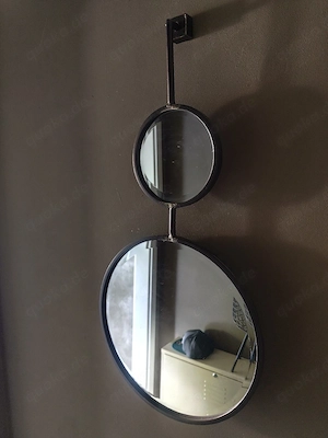  Industrial Wandspiegel Metall schwarz   Loft Style   80   40 cm