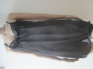 NEU Blumen Lace Spitze Seiden Satin Träger NACHTHEMD NEGLI Nachtgewand Unterrock Unterkleid schwarz