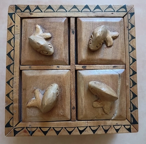 Holzkiste Deko 19x19x10 