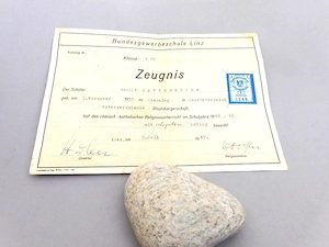 Zeugnis aus dem Jahr 1949 Linz Schuljahr 1948 49