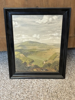 Kunstdruck von Hans Thoma (1839 1924)   Taunuslandschaft" von 1890, guter Zustand
