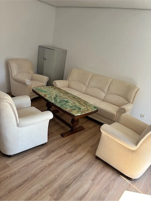 Couchgarnitur mit Marmortisch - Top Zustand