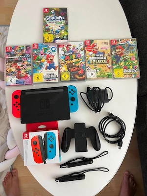 Nintendo Switch V2 wie neue spielkonsole + 6 spiele