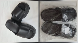 Neue schwarze Pantolette, Gr. 37 mit dicker Sohle