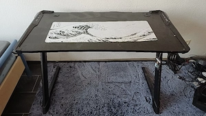 Gaming Schreibtisch schwarz mit Lichefekte  118,5 x 61,5 x76,5 cm