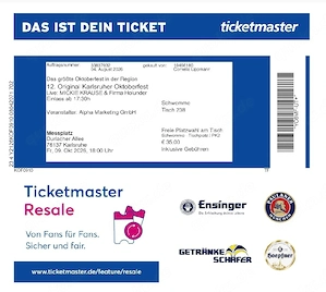 Oktober-Fest-Karte    für KA