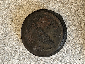 Vintage gusseiserner Topf Kochtopf mit Deckel, ca 1890, guter Zustand 