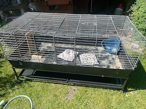 Kleintierkäfig 160*80cm mit Untergestell Kaninchen Meerschweinchen