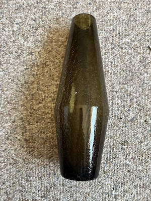 Mid-Century Vintage-Kunstglasvase mit Crackle- bzw. Craquelé-Struktur, Torpedo Vase, s.g. Zustand