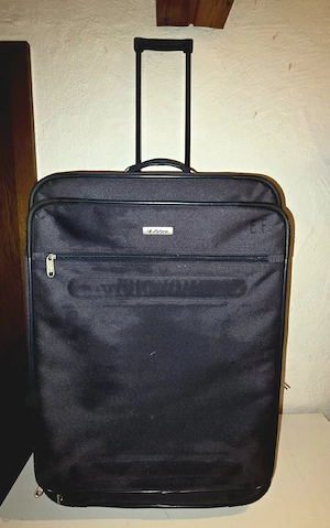 Airline Trolley Weichgepäck Marineblau mit Teleskopgriff und Extrafächern