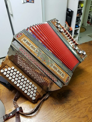 Diatonisch Steirische Harmonika Öllerer Solist 4 Reihig G-C-F-B mit Koffer  Bild 4