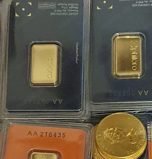 Verkauf einer Unze Gold sowie 10g Valcambi