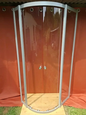 Glas-Duschabtrennung Viertelkreis   Symmetrisch 80x80 (115cm)   Top