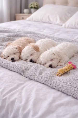 Unsere bezaubernden Maltipoo-Welpen sind bereit, ihre neuen Familien kennenzulernen.