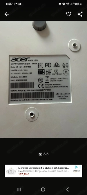 Beamer Acer 