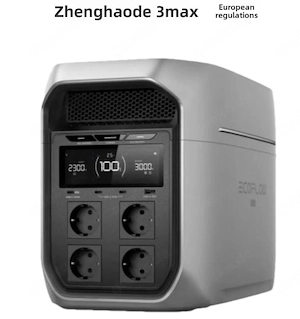 EcoFlow Delta 3 Max EU-Stecker Tragbare Powerstation, 2048 Wh, 3000 W für Auto & Camping