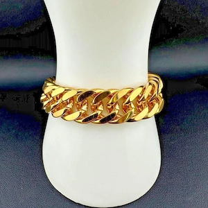 Luxuriöses Panzerketten-Armband aus 22-karätigem Gold für Damen und Herren   VinniCollection