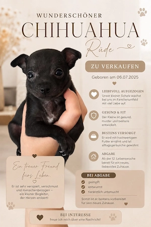 Wunderschöner Chihuahua Welpe sucht noch sein für immer Zuhause 