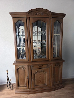 Vitrine Schrank Buffetschrank Eiche Rustikal Neupreis 3000 