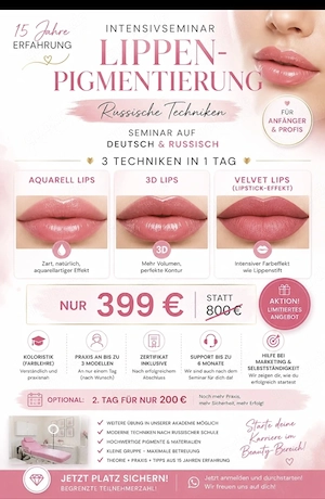 Permanent Make up Seminar  50 % Angebot !