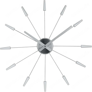 NeXtime Wanduhr Metall und Kunststoff Silber in OVP