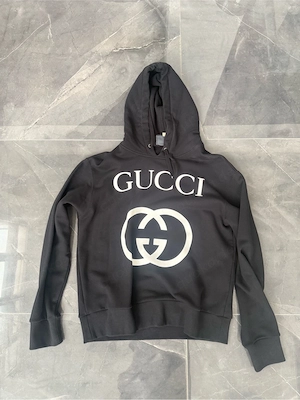 Original Gucci Interlocking G Hoodie Schwarz Gr. M mit Rechnung