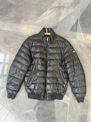 Milestone Herren Echtleder-Steppjacke schwarz   guter Zustand