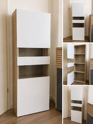 Schrank Schöner kleiner Schrank mit Glastür   141   50   40 cm