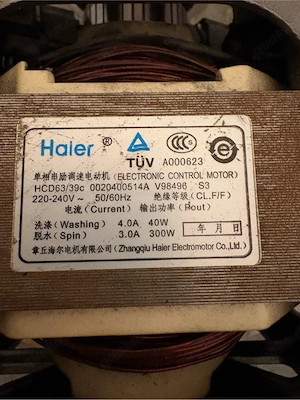 Haier Waschmaschinenmotor HCD63 39C - voll funktionsfähig