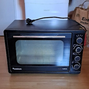 TurboTronic Mini-Backofen Edelstahl schwarz