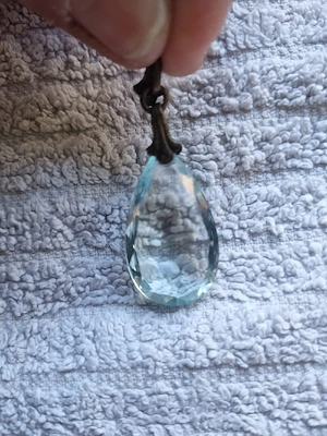 Echter Aquamarin Anhänger - 15 Karat (3g) - Augenrein - Top Zustand!