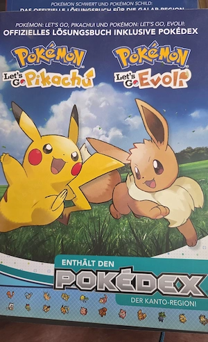 offizielle Lösungsbuch zu den Spielen Pokémon: Let's Go, Pikachu! und Pokémon: Let's Go, Evoli!.