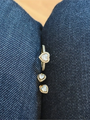 Pandora ring (52) & Ohringe