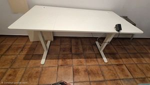 ErGear Schreibtisch elektrisch höhenverstellbar 140 70 weiß   4 Speicher Bild 2
