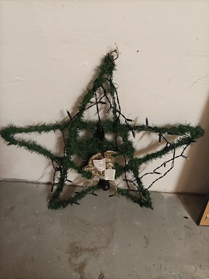 Großer künstlicher Weihnachts Dekostern incl.Beleuchtung Bild 2