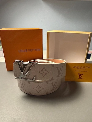 Louis Vuitton LV Initiales Gürtel   Wendegürtel Weiß (120 cm)   inkl. OVP