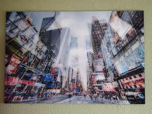 Großes New York Glasbild (Times Square)   120 x 80 cm