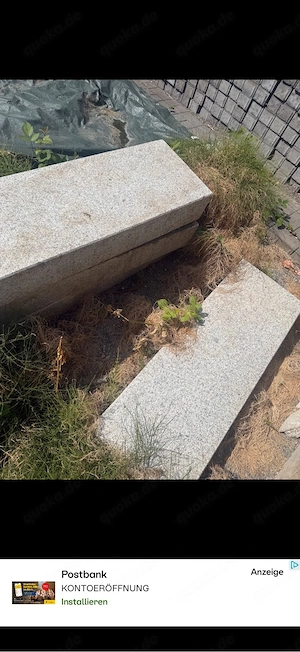 4 Granitstufen unverbaut