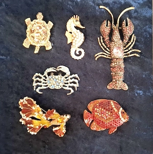 Ich verkaufe meine Broschensammlung, Set, maritimes Thema, je 10 Euro.