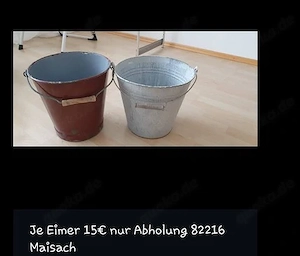Alte Eimer - Dekoeimer - Eimer für Shooting - je Eimer 15   