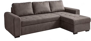 Ecksofa Schlafsofa in Silberfarben