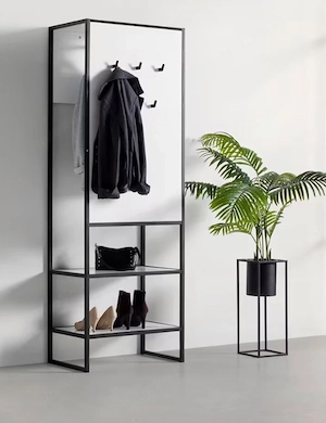Garderobe Weiss Schwarz