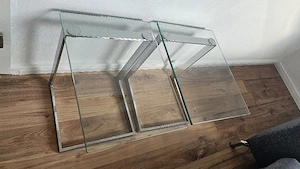 Glas Beistelltische 2x