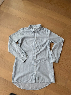 Colloseum Damenbluse XS blau weiß gestreift Langarm Hemd