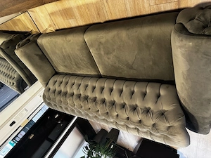 Chesterfield Sofa   3-Sitzer, Grau gross