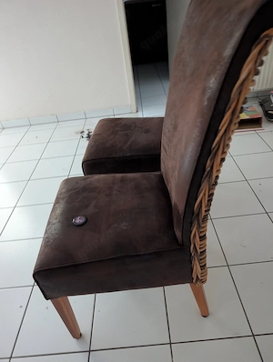6 Stühle Rattan. Braun. 
