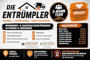 Wohnungsauflösung & Haushaltsauflösung in Worms   3-Mann-Team